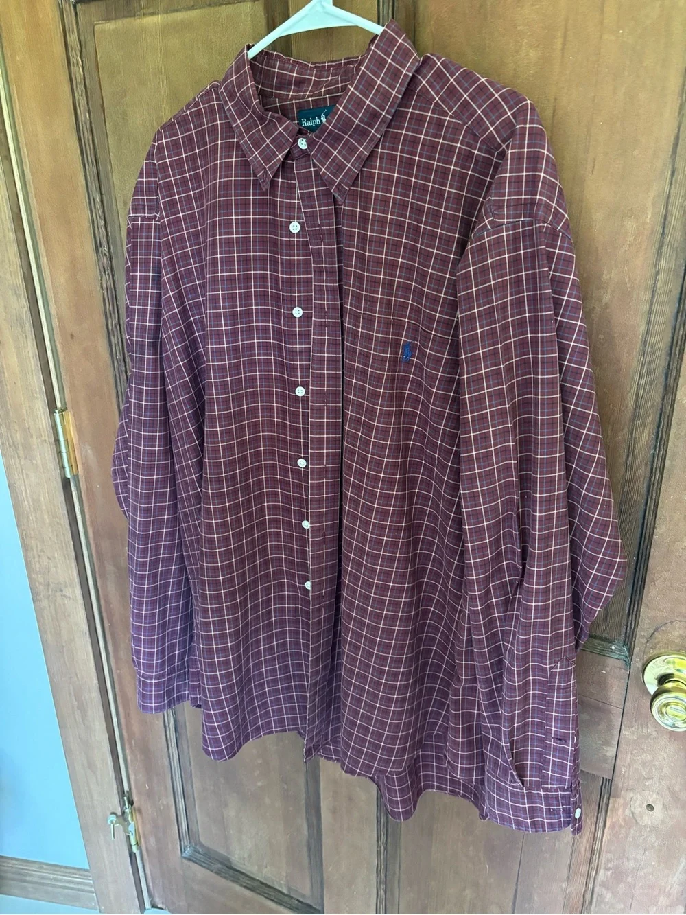 Polo by Ralph Lauren Men's Maroon Plaid Button-Down Shirt